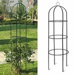 ADEPTNA Garden Obelisk Metal Feature Climbing Plants and Roses Steel Tubular structure 1.9m Flowers Steel Frame- Weather resistant Powder Coating