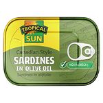 Tropical Sun Canadian Style Sardines in Olive Oil, 106g (Pack of 12)