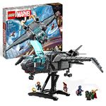 LEGO Marvel The Avengers Quinjet, Spaceship Building Toy for Kids, Boys & Girls with Thor, Iron Man, Black Widow, Loki and Captain America Minifigures, Inifinity Saga Set 76248