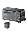 Anker SOLIX EverFrost 2 58L Cooler with 1 Removable Battery (Ships Separately), 58L Electric Cooler with Two 288Wh LiFePO4 Batteries, Powered by AC/DC or Solar, for Camping, Travel, Fishing