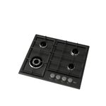 AEG HGX64200SB Slim Line Gas Hob, Series 3000, 4 Burners, 60cm, Cast Iron