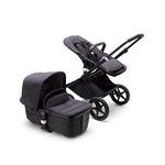 Bugaboo FOX 3, our most comfortable 2-in-1 travel solutions: lightweight stroller, comfort pram, black chassis, breathable, improved carrycot and hood in faded black