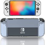 Nintendo Switch OLED Protective Case, Switch OLED Clear Cover Case TPU Case for Joyons, Case for Nintendo Switch OLED 2021