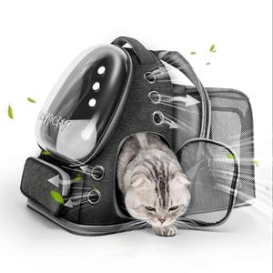 Cawypety Expandable Cat Backpack,Cat Bubble Backpack Carrier for Carrying Cats, Pets and Small Dogs,Airline-Approved,Designed for Travel, Hiking, Walking,Car (Black