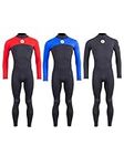 Two Bare Feet Mens Thunderclap 2.5mm Full Length Summer Neoprene Wetsuit for Surfing Swimming Watersports Wetsuit (Medium, Red/Black)