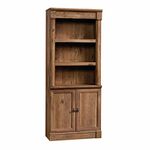 Sauder 420609 Library with Doors Bookcase, 29.37" L X 13.9" W X 71.85" H, Vintage Oak