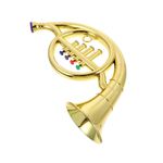 FRCOLOR Realistic French Horn for Safe Musical Instrument Model for Performance Props and Early Music
