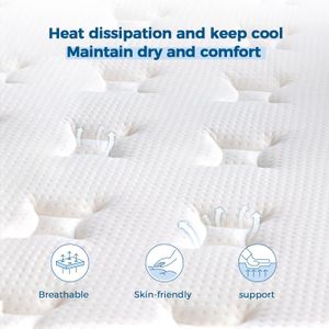 Inofia Double Mattress – 12” Memory Foam Hybrid, Medium Firm, 135x190cm