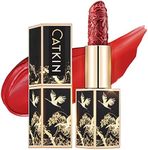 Catkin Rouge Matte Lipstick, Waterproof Long Lasting Satin Moisturizing Smooth Soft 0.13 Ounce-Chinese Style (C.130)