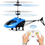 VRIKRION Flying Helicopter,Remote Control Helicopter for 6 + Years Boys Indoor and Outdoor Helicopter, Palm Sensing Helicopter with led Lights (Blue)