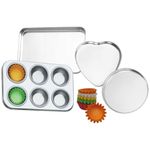 Deluxe Pan Set Compatible with Easy Bake Ultimate Oven | Includes 60 Cupcake Liners THAT WILL FIT, UNLIKE OTHERS!! | Kids' Accessories for Cooking Easy Bake Oven Mixes