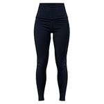 NorthWool Women's Merino Wool Thermal Baselayer Leggings with Hidden Pocket and High Waist (Navy, Medium)