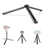 Mini Tripod Phone Tripod Stand Small Tabletop Tripod Portable Travel Tripod with 1/4" Screw for Smartphone GoPro Webcam Camcorder Gimbal Black 7.08 inch