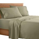 Clara Clark ® Supreme 1500 Collection 4pc Bed Sheet Set - Queen Size, Sage Olive Green