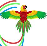 Flerigh Large Parrot Kite for Kids 4-8and Adults Easy to Fly and Assemble for Beginner, Children Kites for Ages 8-12 Professional for Beach and Outdoor Activity