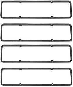 LIMICAR Small Block Chevy Valve Cover Gaskets, SBC Steel Core Rubber Silicone SB Chevy 283 305 327 350 383 400 Valve Gasket 7484BOX (Pack of 4)