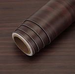 HOME13™ Wooden Wallpaper Peel and Stick Self Adheisve Removable Wood Grain Contact Paper Vinyl Decorative Wallpaper for Kitchen Desk Cabinets Shelf Drawers Liner (24 x 150 Inch, Dark Brown Wooden)