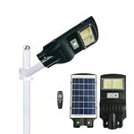 GlowBase Solar LED Street Light All in One 30 Watt LED Chip Automatic Motion Sensor with Remote IP65 Waterproof IP65 Waterproof Outdoor Use Black (Pack of 1) plastic