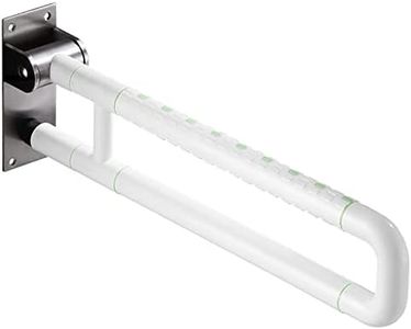 Handicap Grab Bars for Bathroom, Flip Up Toilet - Rails for Elderly for Wall, Non-Slip Toilet Handles, Glows at Night, Suitable for Pregnant Women and Disabled, 23.6 Inch