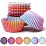 Gcardist 300-Count Cupcake Liners Cupcake Cups Food Grade Gradient Design Cupcake Papers Baking Cups Cupcake Wrappers（Standard Size）