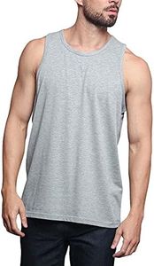 Victorious Solid Color Long Length Curved Hem Tank Top, Tt60-straight Hem-gray, 3X-Large