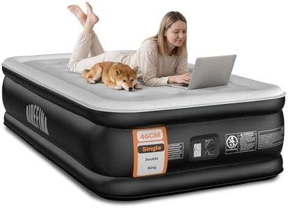 Airefina Single Airbed, Inflatable Mattress with Built-in Electric Pump, Blow Up Bed Fast Inflation in 3 Mins, Anywhere Comfortable Air Mattress with Carry Bag -190 × 99 × 46 cm