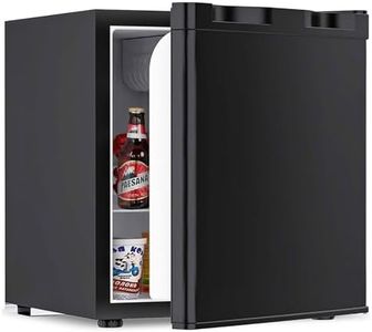 Compact Refrigerator, 48L Portable Mini Bar Fridge with Freezer, Adjustable Temperature, Removable Basket, Ideal for Cars, Road Trips, Home, Offices, and Dorms | Black