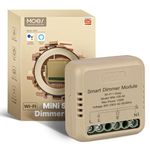 MOES Smart WiFi LED Dimmer Switch Module, Mini Design, Supports App Voice Alexa Google Home Remote Control, Dual Switch Networking, Timer, Control Sharing, WiFi 2.4GHz only, 1 Gang