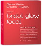 Aroma Magic Bridal Glow Facial Kit | Single Use | 7 in 1 Natural Face Set for Women | with Extract of Turmeric & Orange | Cleansing & Moisturizing Skincare Kit