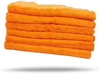 Maxshine 500GSM Edgeless Microfiber Towel for Car Detailing - Orange, 16”x24” (40x60cm), High-Absorbency & Ultra-Soft for Car Detailing & Polishing