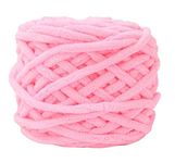 PRANSUNITA Super Thick Fluffy Jumbo Polyester Baby Blanket Chenille Yarn For Knitting,Crochet&Home Decor Projects,Afghans,Throw Pillows,Cushions&Blankets. -100 Gms 6Mm Thickness Colour Pink