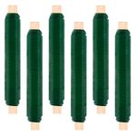Green Floral Wire, 6 Bundles x 1377Inch Floral Stem Wire Flexible Paddle Wire for Bouquet, Handcrafts, Wreaths(Thickness 0.65mm, 517.8g)Q