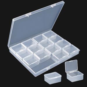 CHSZCHOMER Large Bead Storage Box - 16 Grids Clear Organizer, 1 Pack,Portable for Jewelry,Diamonds,Hardware,Craft Accessories Grid Plastic Box,Oil Painting Color Palette,Ring Earring Storage Box