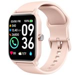 Smart Watch for Men(Answer/Make Call),Alexa Built-in,1.8" Fitness Tracker with Heart Rate Sleep SpO2 Monitor,100 Sport Mode,5ATM Waterproof,Activity Trackers and Smartwatch (Pink, 1.8")