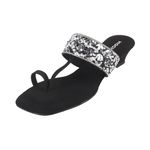 Mochi Women Black Ethincwear Wedge Heel Sandal UK/6 EU/39 (35-989)