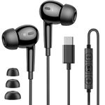 USB C Headphones for Samsung Galaxy, In Ear Headphones Wired With Microphone HiFi Stereo Earphones Wired Earbuds Type C Headphones for iPhone 15 Pro Max iPad Pro Air 5/4