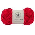 NESTNHAVEN, Ice Velvet, Chenille Yarn Supersoft Hand Knitting Wool Ball, (1 Ball/100 Gram Each) Ball Suitable for Craft, Babywear, Baby Blankets, 4 Medium, Shade no - NNHIV (Red)