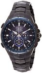 SEIKO Coutura Watch for Men - Coutura Collection - Radio Sync Solar Chronograph, Black - SSG021, Coutura