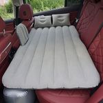 LEOPAX Polyvinyl Chloride (PVC) Inflatable Travel Car Bed Air Sofa With Two Inflatable Pillow For Car Back Seat Fits Most Car Models For Camping Travel,Hiking,Trip And Other Outdoor Activities - Grey