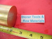 2" C360 BRASS ROUND ROD 2" long Solid 2.00" OD x 2.00" H02 Lathe Bar Stock