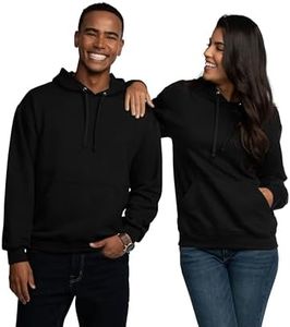 Fruit of the Loom Men's Eversoft Fleece Sweatshirts & Hoodies, Pullover - Black, X-Large