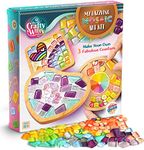 Mosaic Craft Kit - Decorate Your Own Coaster with Glass Tiles. Birthday Gift, Fun DIY Art and Craft Supplies. Girls, Kids & Teens Activity Kit