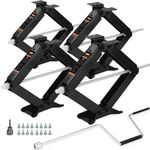 OULEME 24" RV Camper Scissor Jack, Heavy Duty 9500 lbs Travel Trailer Leveling Stabilizer with Crank Handle & Drill Socket - Set of 4