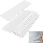 Barydat 8 Pcs Frosted Plastic Shelf Liner Waterproof Non Adhesive Shelf Mats for Wire Shelves Strength Wire Shelving Cover for Kitchen Shelving Unit Pantry Cabinet Storage (Clear,12 x 48 Inch)