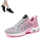 Musabela Orthopedic Sneakers for Women,Ortho Pro - The Most Comfortable Orthopedic Shoes,Lightweight Fashion Sport Sneakers,Casual Walking Air Cushion Shoes. (6.5 UK, Gray-Pink)