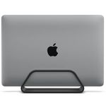 HumanCentric Vertical Laptop Stand for MacBook, Compatible with MacBook Pro Stand, MacBook Air Stand, Laptop Holder for Apple Laptop Desk Stand, Aluminum Laptop Vertical Stand, Black MacBook Stand