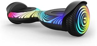 Jetson J Beat All-Terrain Hoverboard | All-Terrain Tires | Light-Up Pattern on Deck | Top Speed of 10 mph | Range of Up to 7 Miles| Light-Up Wheels | Active Balance Technology, Black, JJBEAT-BLK