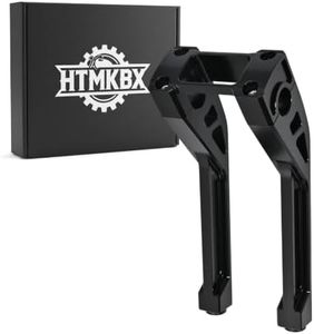 HTMKBX Black 10" Motorcycle Handlebar Risers for Harley Softail Sportster Dyna Street Bob Low Rider ST FXBB FXLRST 2018-2024, 1" Clamp, CNC Machined Billet Aluminum, 3.5" Center
