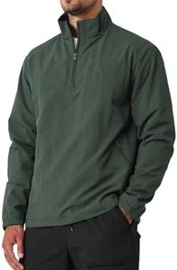 Men's Casual Quarter Zip Pullover Golf Windbreakers Athletic Lightweight Jacket Hiking Running Sweatshirt with Pockets