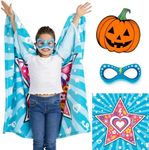 Super Blanky Super Hero Costumes for Girls - Star Design Fleece with Mask - Cozy, Warm, and Fun Plush Childrens Wearable Blanket for Girls Pretend Play, Bedtime, Sleepovers, and Birthday Party Gifts